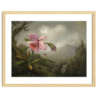 Martin Johnson Heade (Lumberville, 1819-St. Augustine, 1904). Orchid and Hummingbird near a Water...