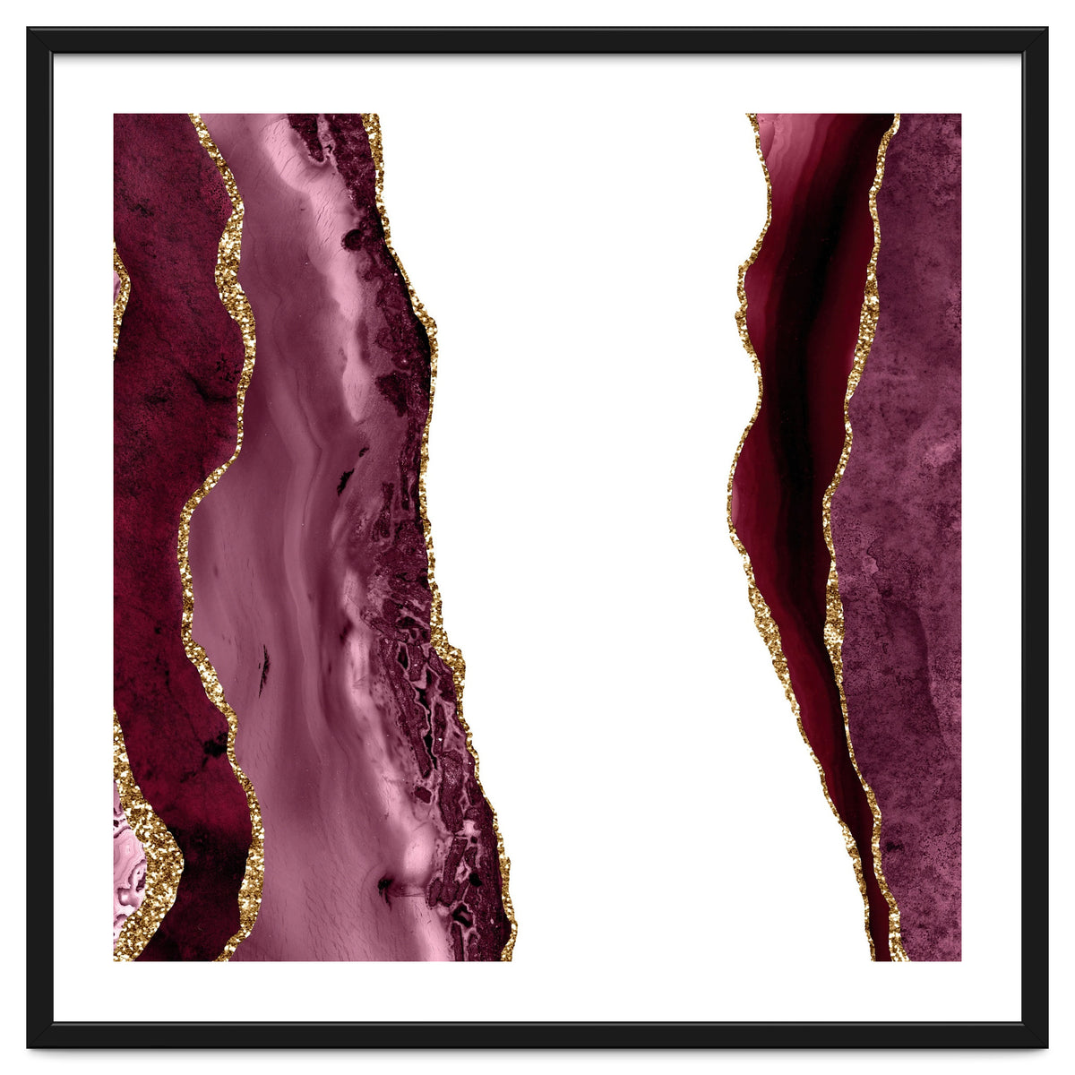 Burgundy & Gold Agate Texture 20