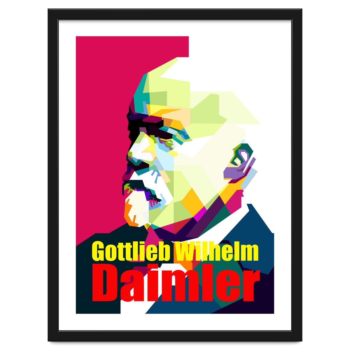 Gottlieb Daimler Pop Art WPAP
