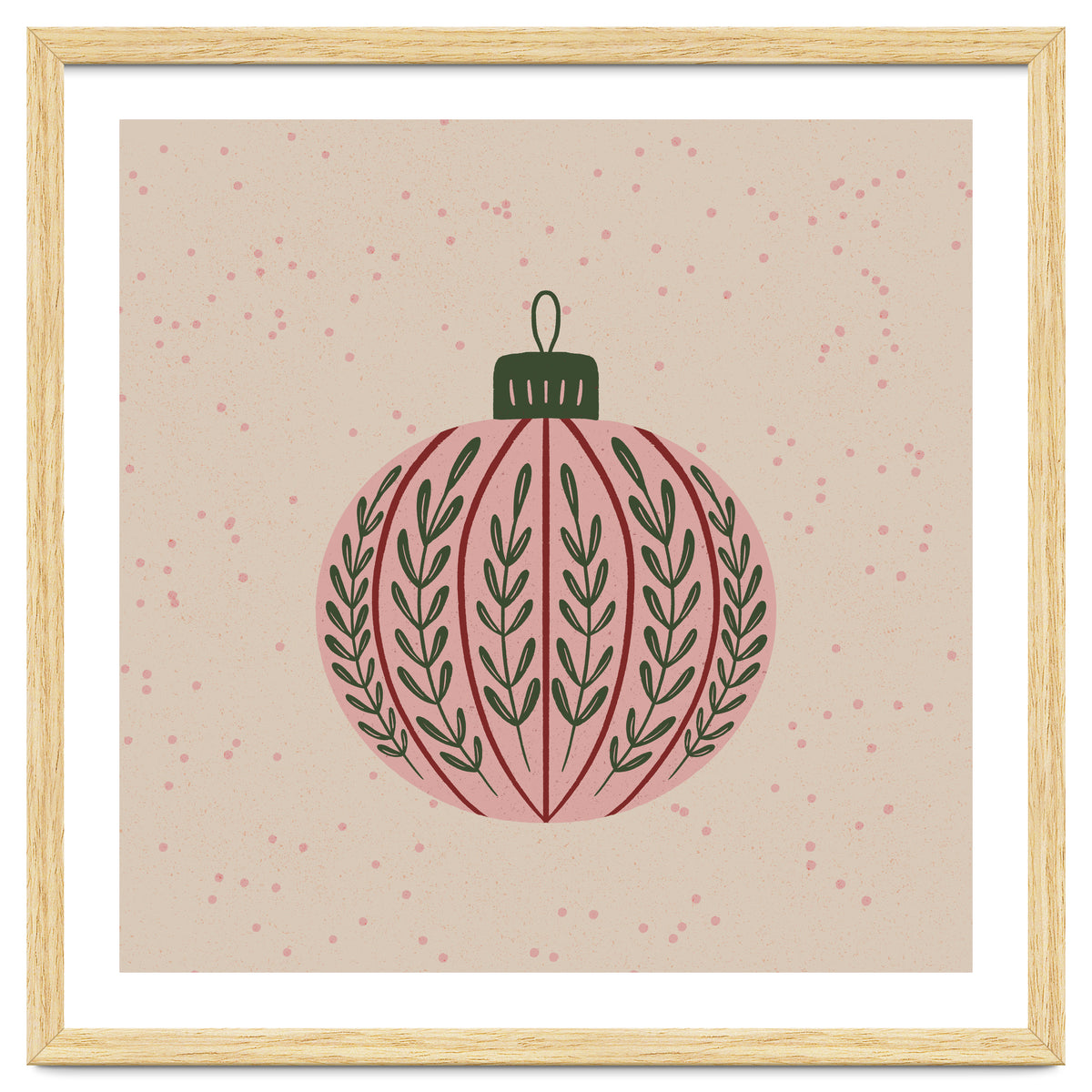 Christmas globe with branches