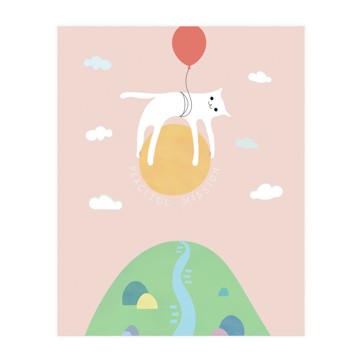 PEACEFUL MISSION CAT (Print Only)