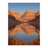 The Silent Echo of Crimson Canyons (Print Only)