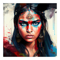 War Paint Hindu Warrior Portrait (Print Only)