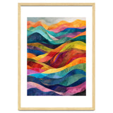 Vibrant Abstract Ribbon Landscape Art thumbnail