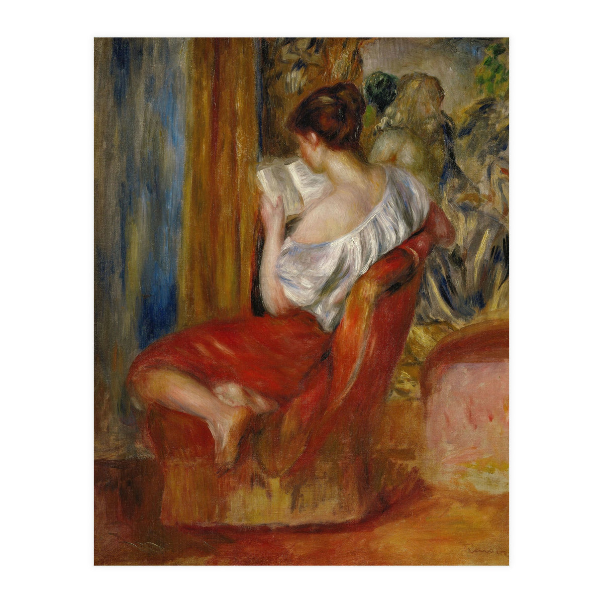 La liseuse-reading woman, around 1900. Oil on canvas, 56 x 46 cm. (Print Only)