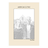 American Gothic – Grant Wood (ascii Art) (Print Only) thumbnail