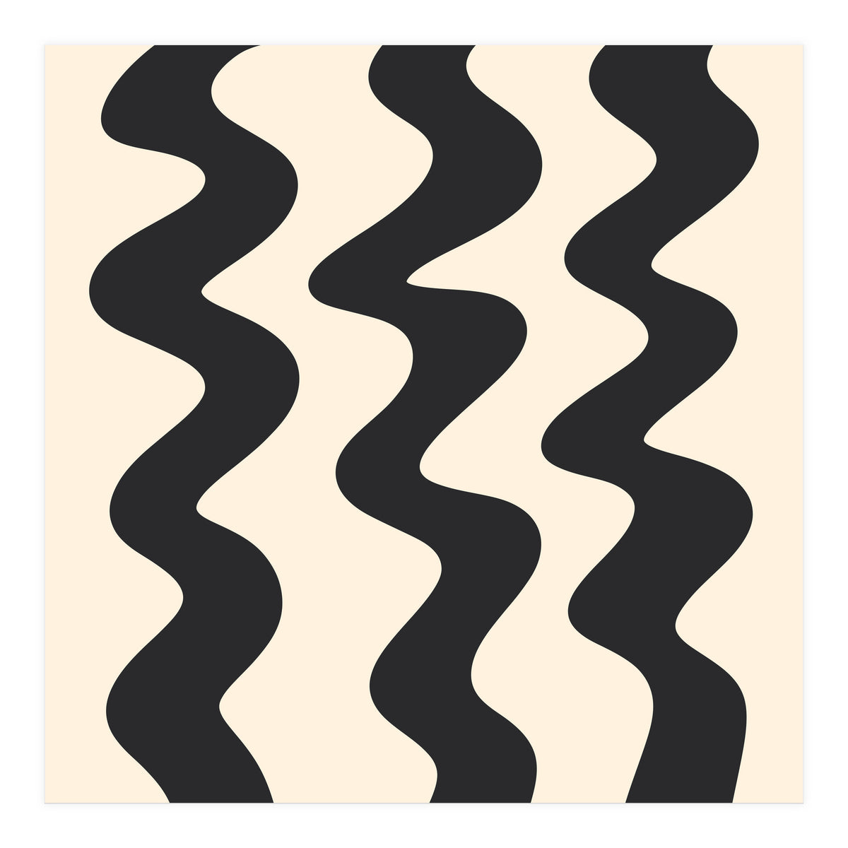 Squiggly Lines - monochrome (Print Only)