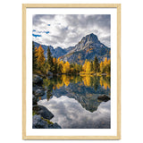 Golden Autumn Reflection: Majestic Mountain Wilderness Landscape thumbnail