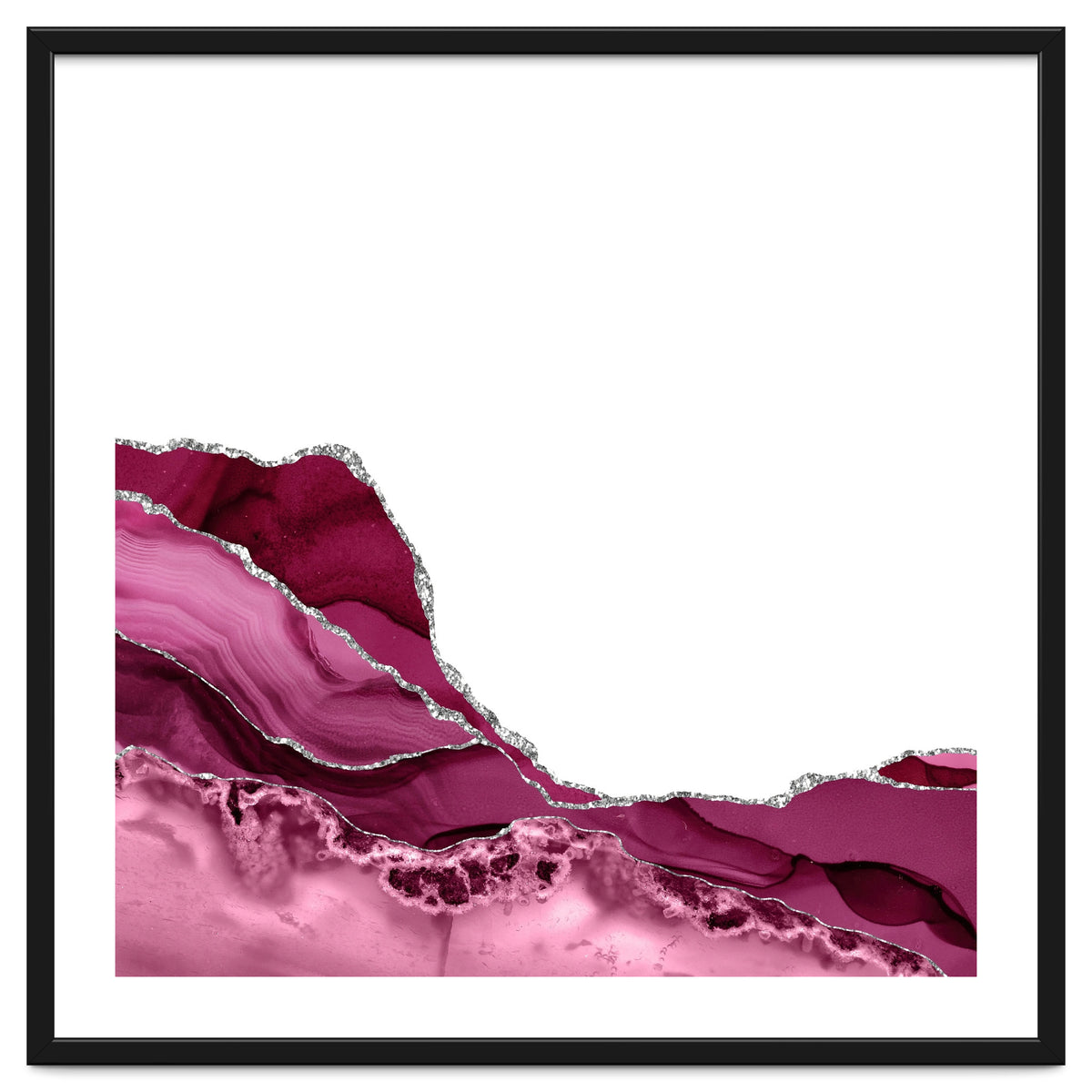 Burgundy & Silver Agate Texture 09