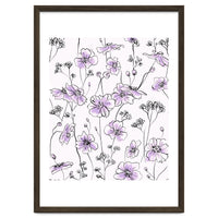 Wild Roses Floral Pattern - Purple