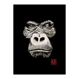 Angry Gorilla White In Black (Print Only) thumbnail