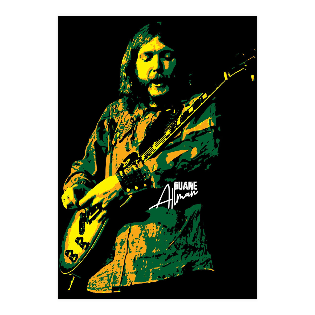 Duane Allman American Rock and Blues Guitarist (Print Only)