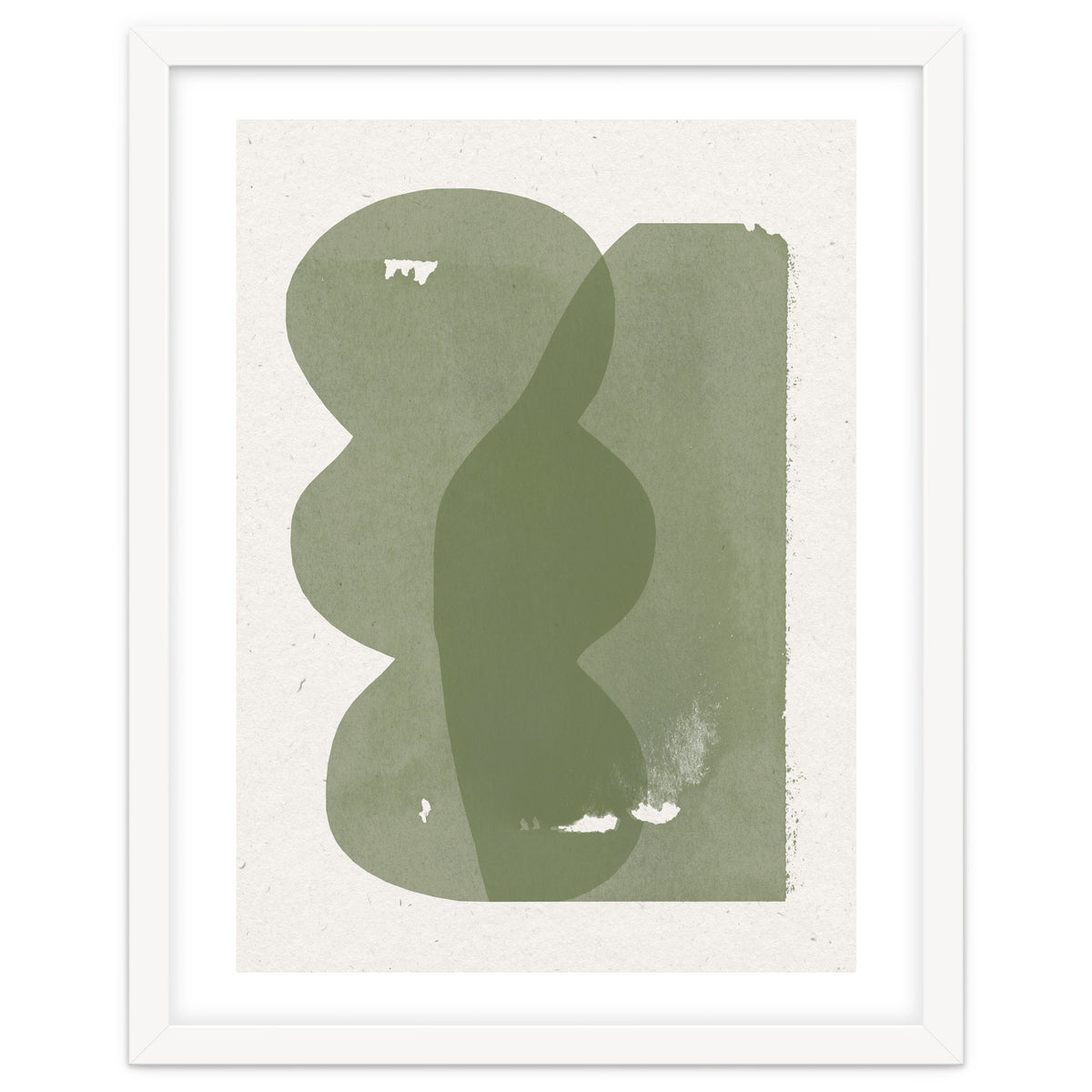 GREEN WATERCOLOR SHAPES NO.1