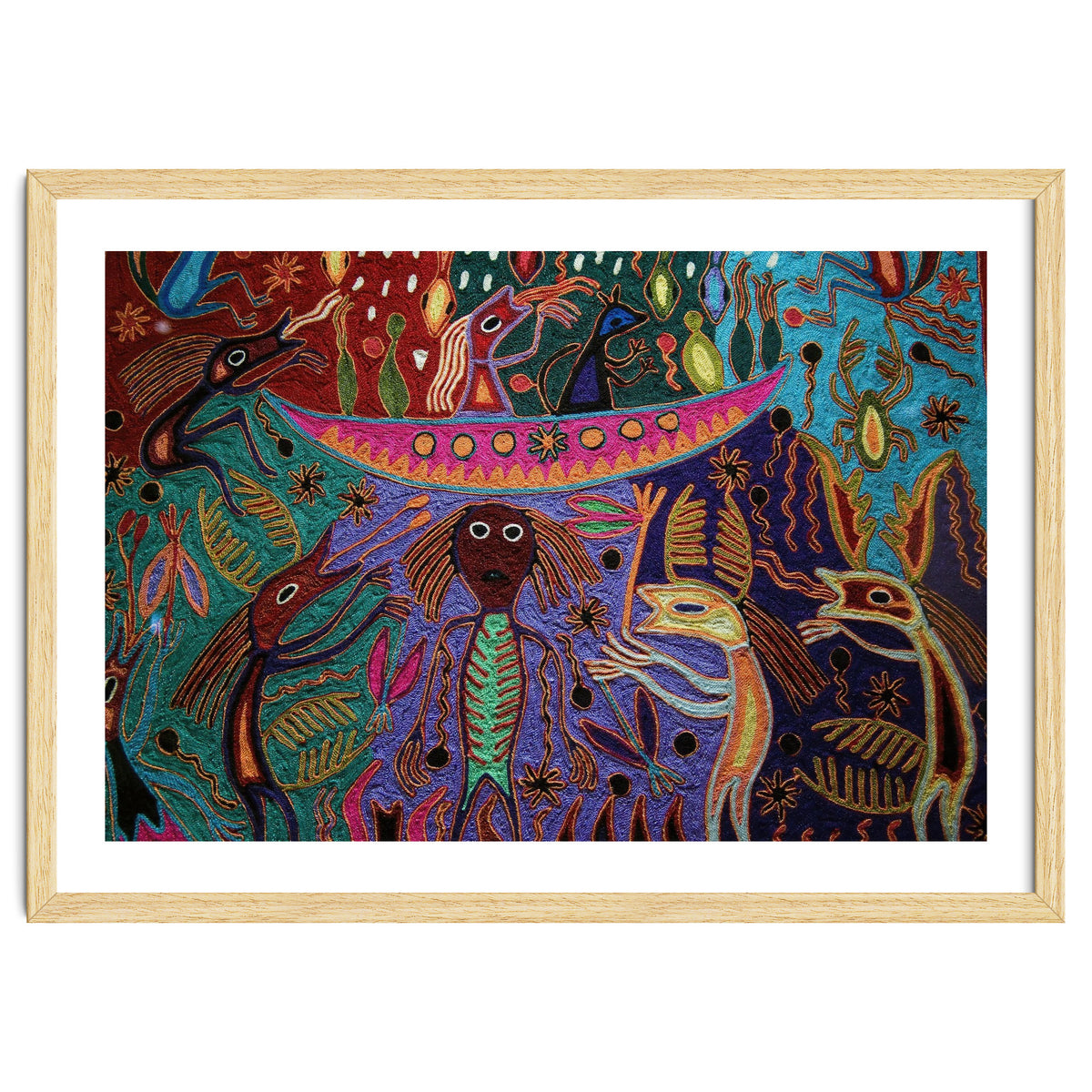 Mexico.Mexico city.National Museum of Anthropology. Huichol art.