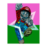 Mario Bross Typo Style Cartoon Pop Art (Print Only) thumbnail