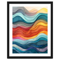 Abstract Layered Wave Landscape