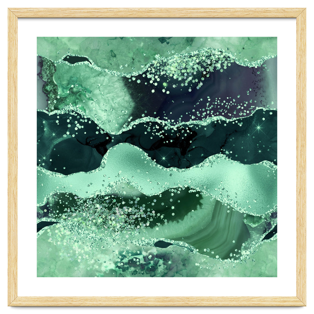 Emerald Glitter Agate Texture 06