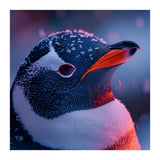 Close Up Penguin With Snowflakes On Head (Print Only) thumbnail