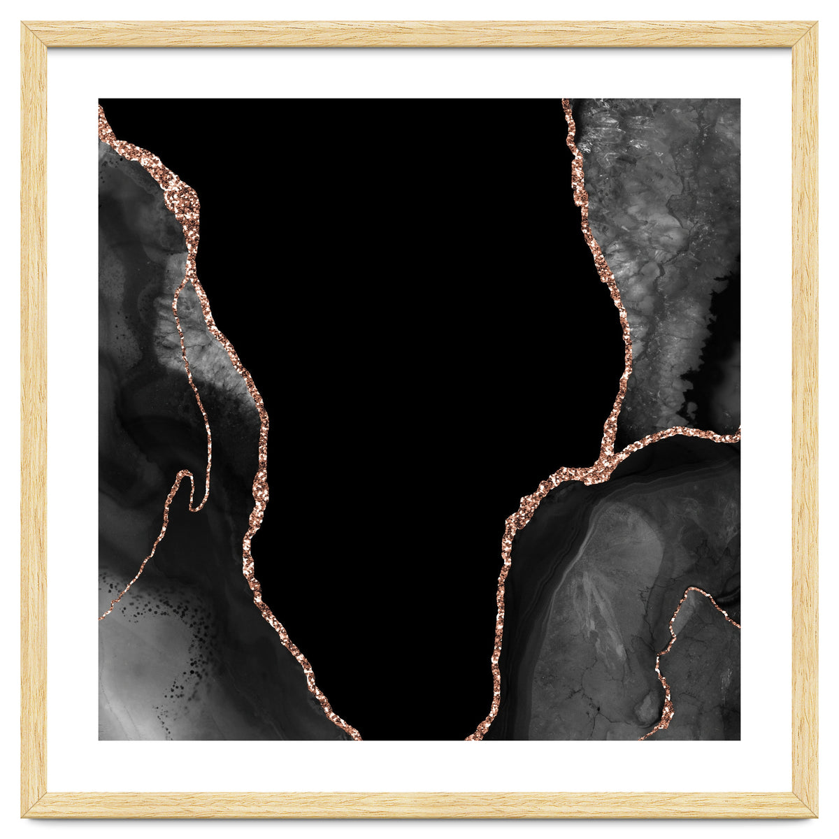 Black & Rose Gold Agate Texture 03