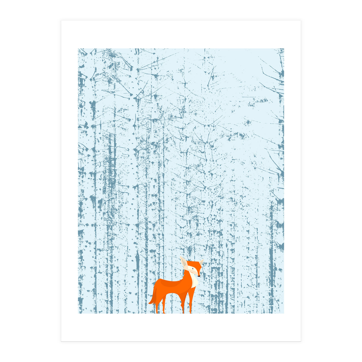 Fox Lost In The Woods (Print Only)