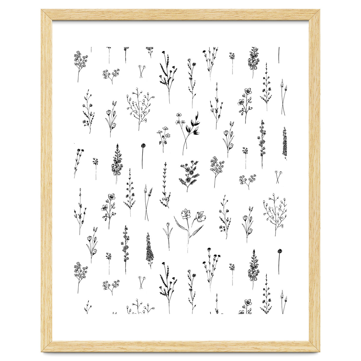 Wildflowers Minimalist Pattern