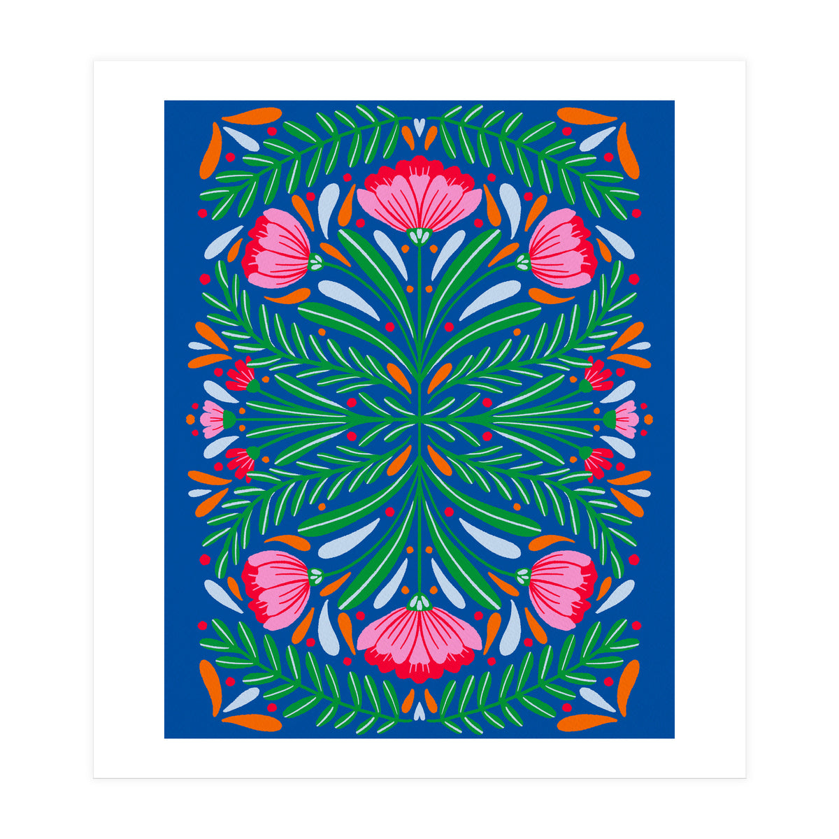 Bold Symmetrical Flowers (Print Only)