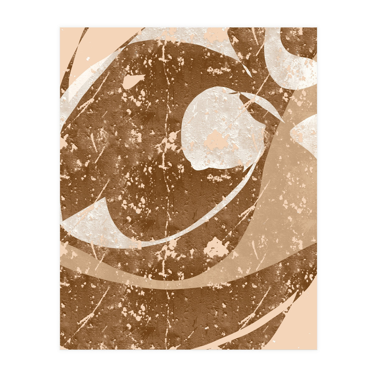 Brown Abstract Clash (Print Only)