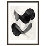 Abstract Black And White Flowing Organic Shapes With Texture thumbnail