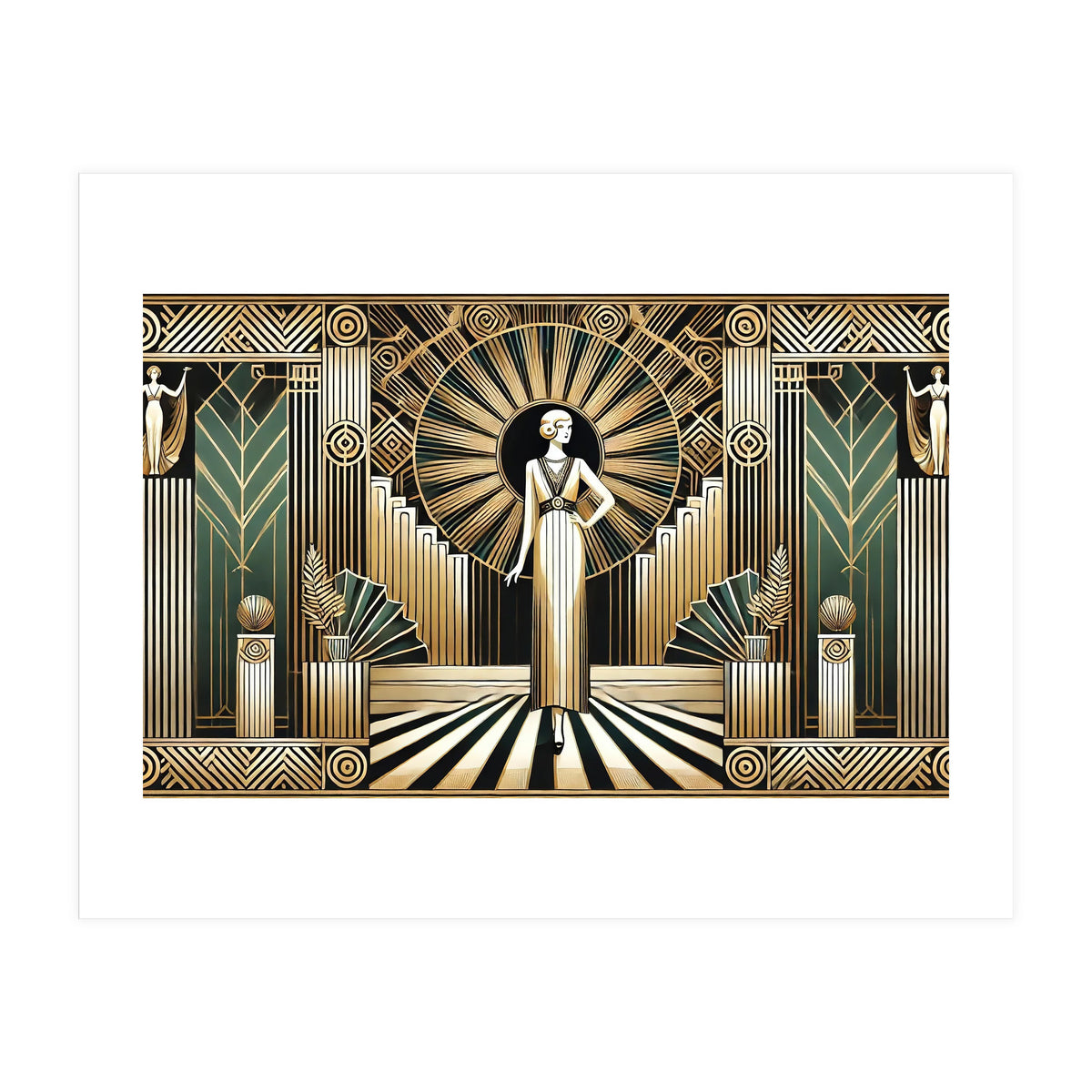 Golden Twenties Flair In Art Deco (Print Only)