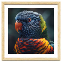 Rainbow Lorikeet Parrot Close Up Portrait
