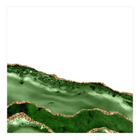 Green & Gold Agate Texture 24  (Print Only)