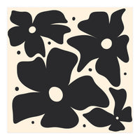 Abstract Monochrome Flowers 3 (Print Only)