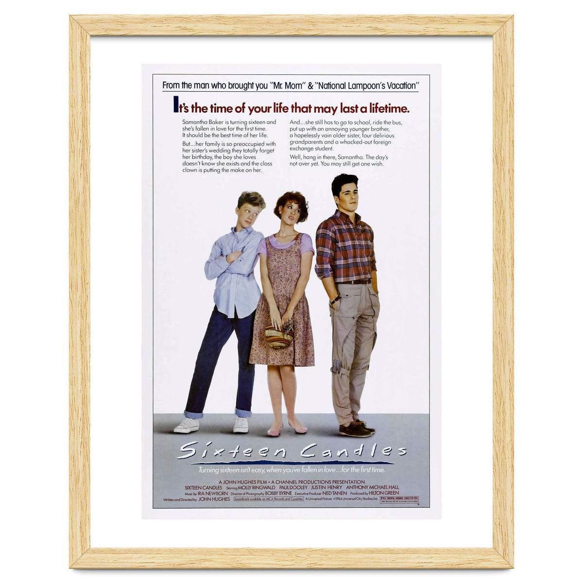 SIXTEEN CANDLES (1984), directed by JOHN HUGHES.