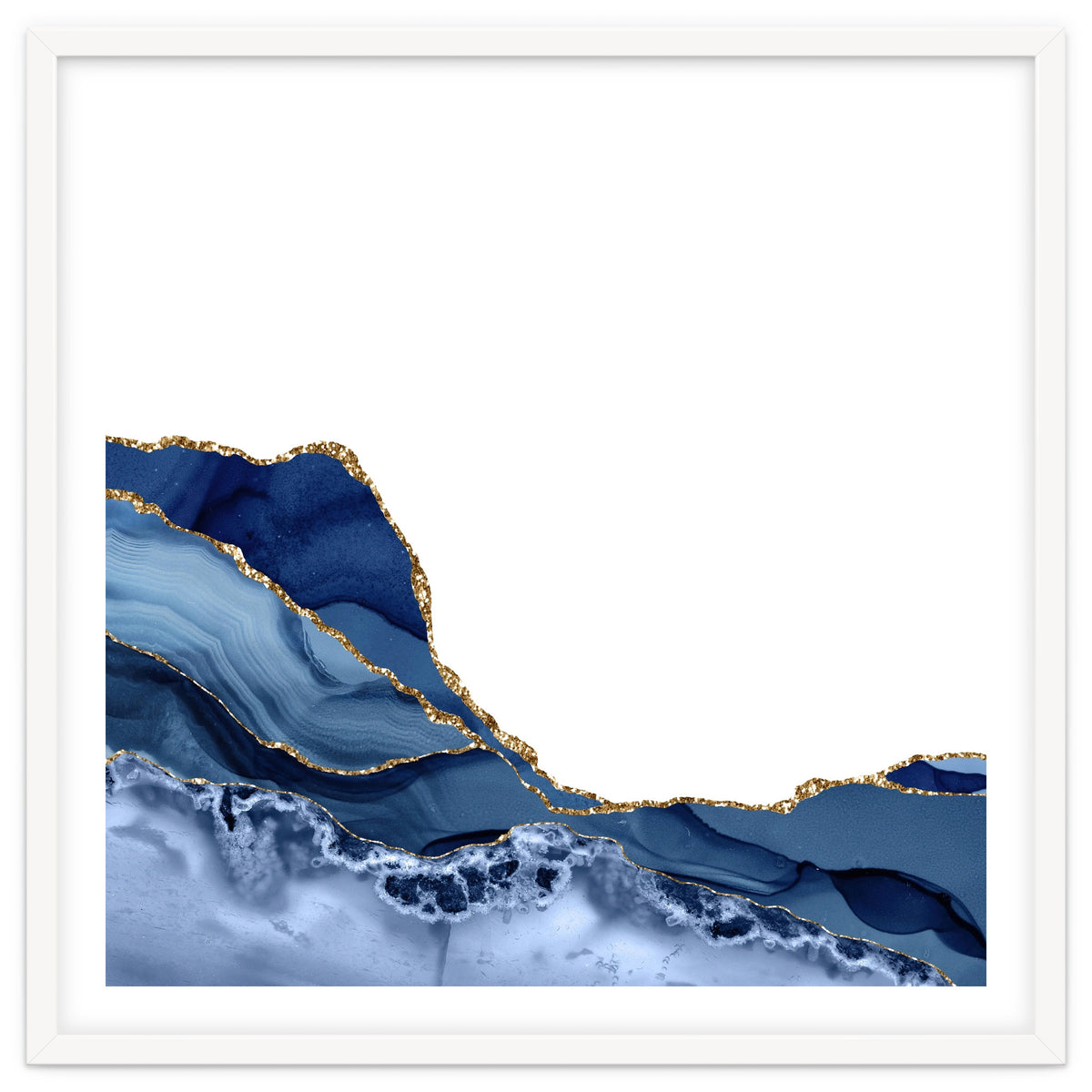 Navy & Gold Agate Texture 19