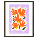 Modern Grid Floral Violet thumbnail