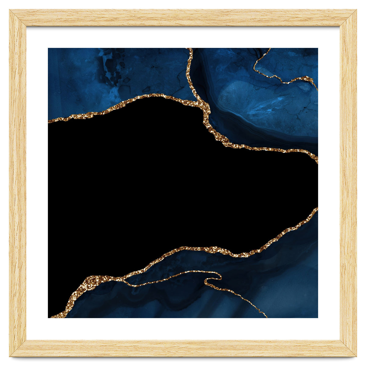 Navy & Gold Agate Texture 04