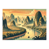 Vintage China, Guilin Karst Mountains Poster (Print Only) thumbnail