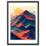Dramatic Abstract Mountain Sunset Art thumbnail