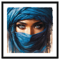 Blue Eyes Tuareg Woman Portrait