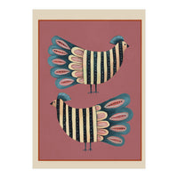 Striped Bird Pair I (Print Only)