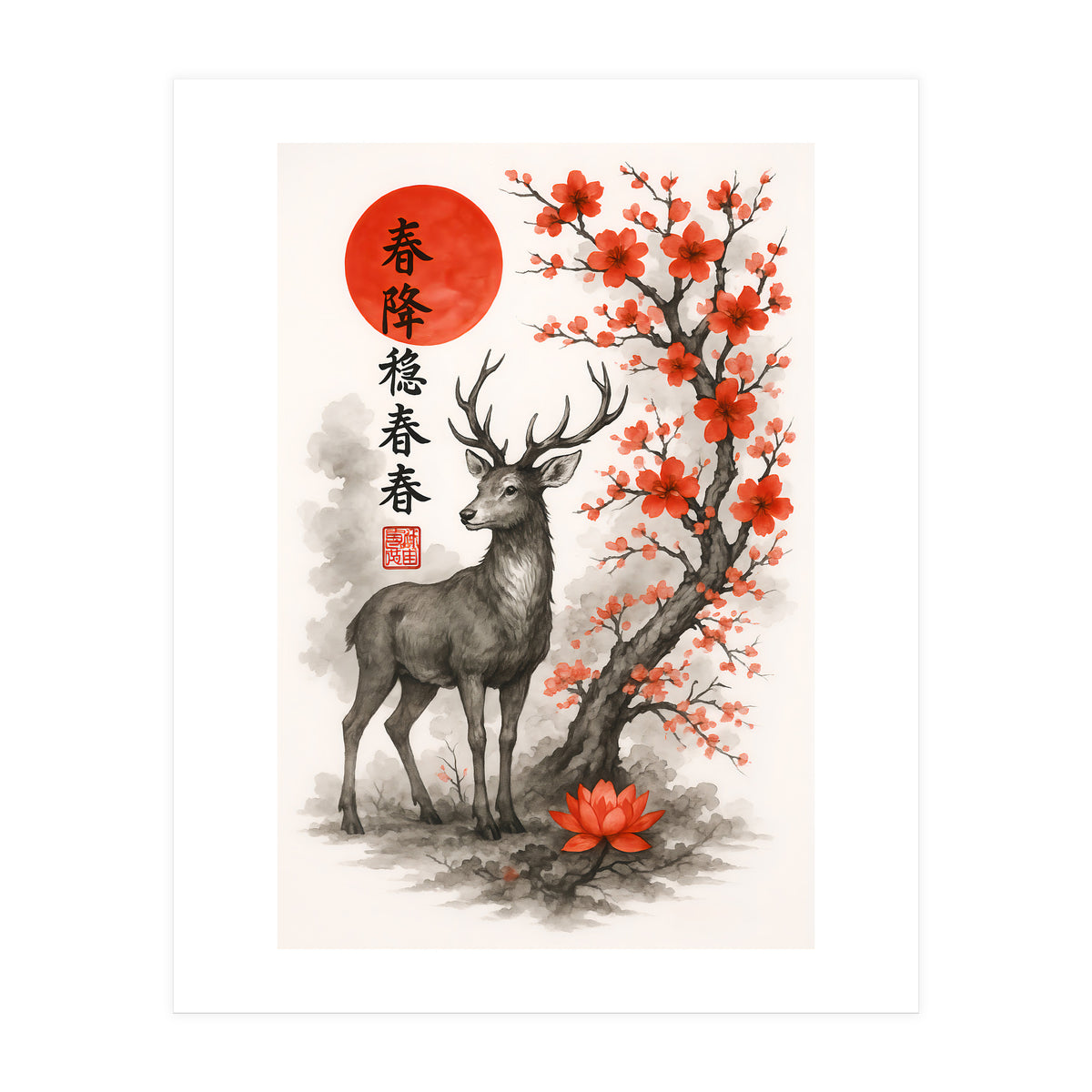 Deer Japanese (Print Only)