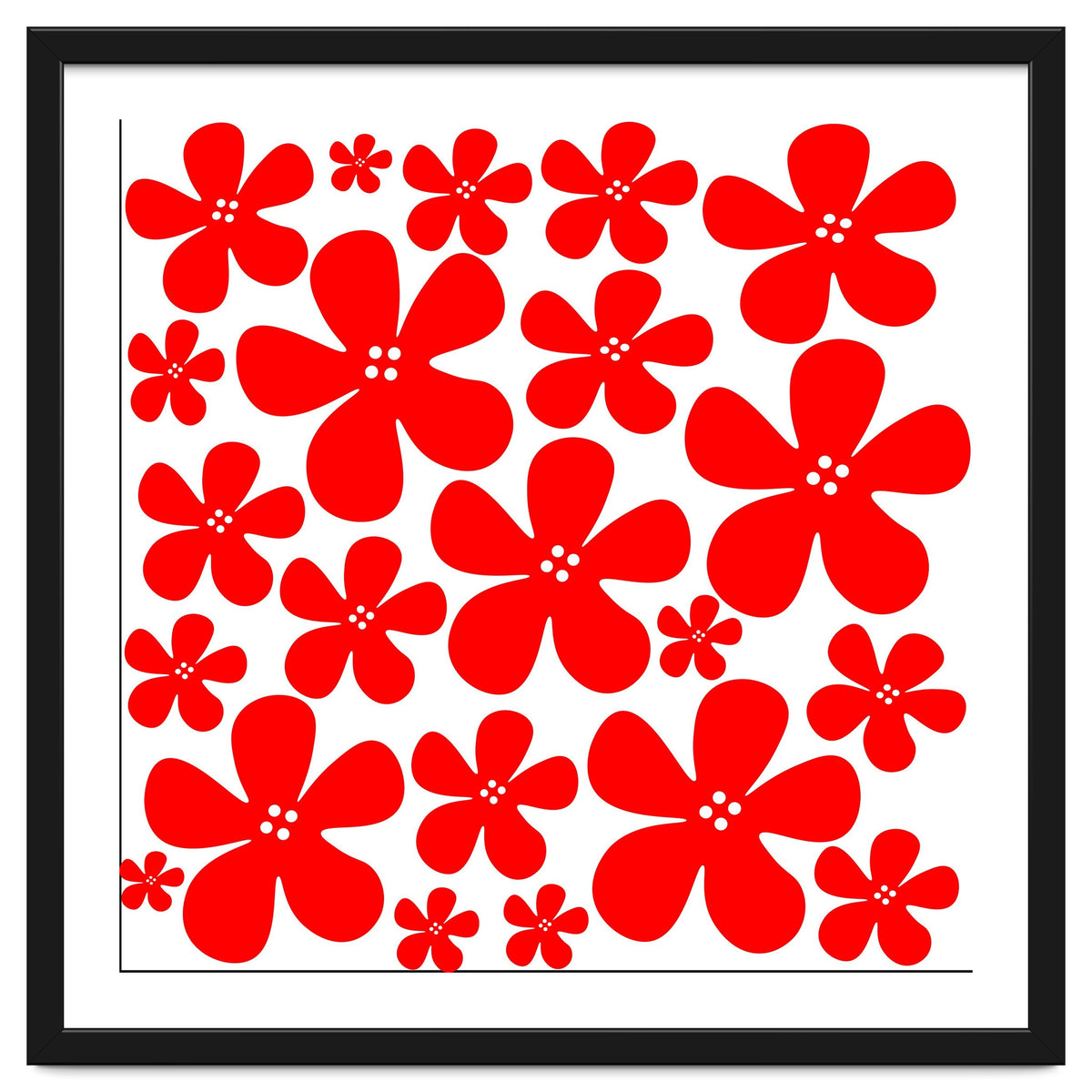 Red Flowers Pattern