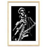 Rahsaan Roland Kirk American Jazz Multi-Instrumentalist in Grayscale thumbnail