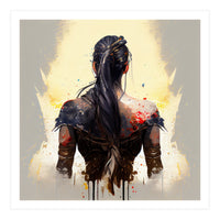 Warrior Woman From Behind (Print Only)