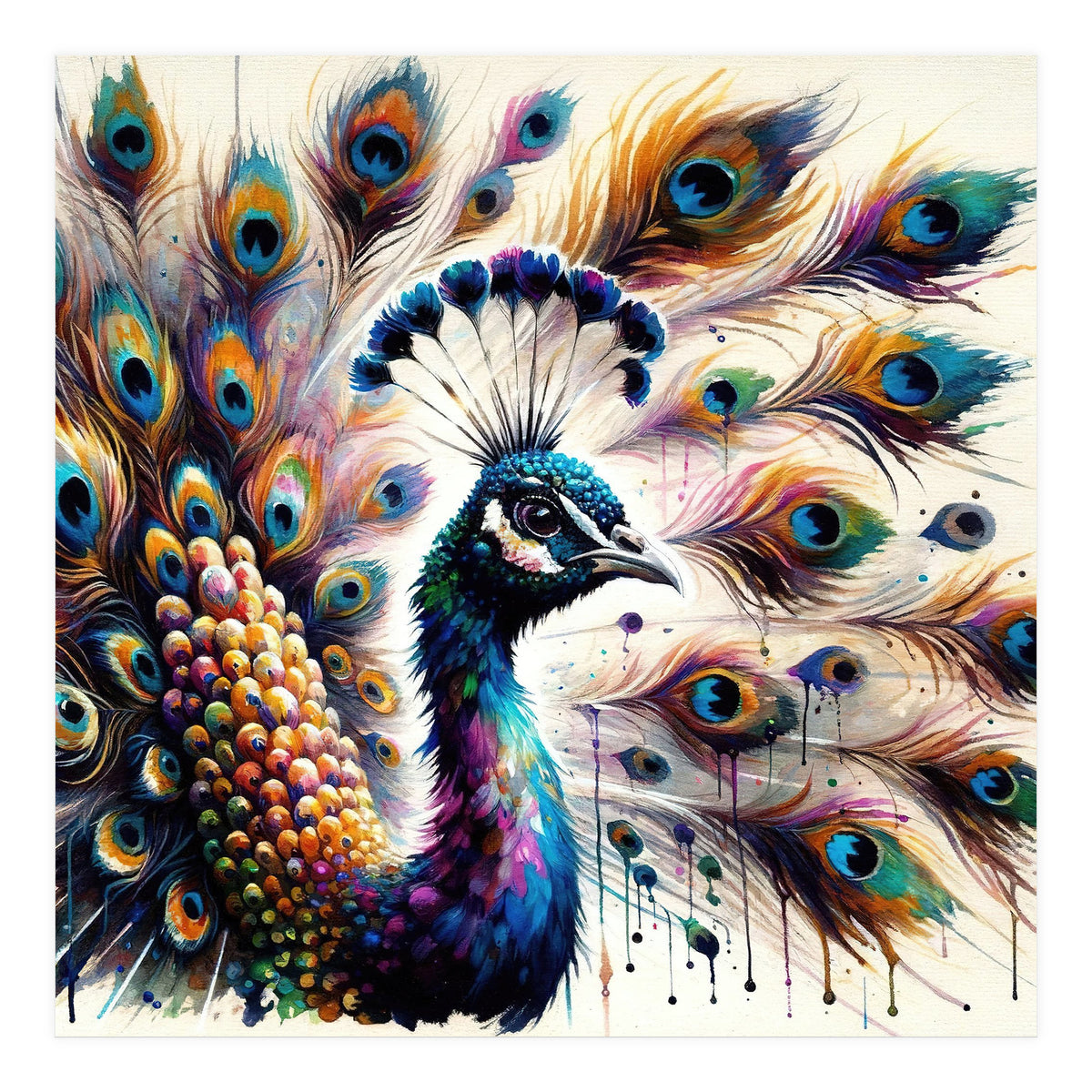 Peacock Feather Splendor (Print Only)