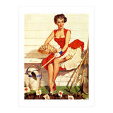 Sexy Lady With Her Little Garden (Print Only) thumbnail
