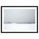 Fence in the winter seascape thumbnail