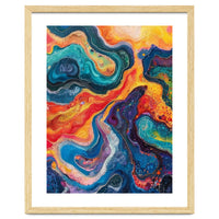 Vibrant Fluid Acrylic Pour Abstract Art