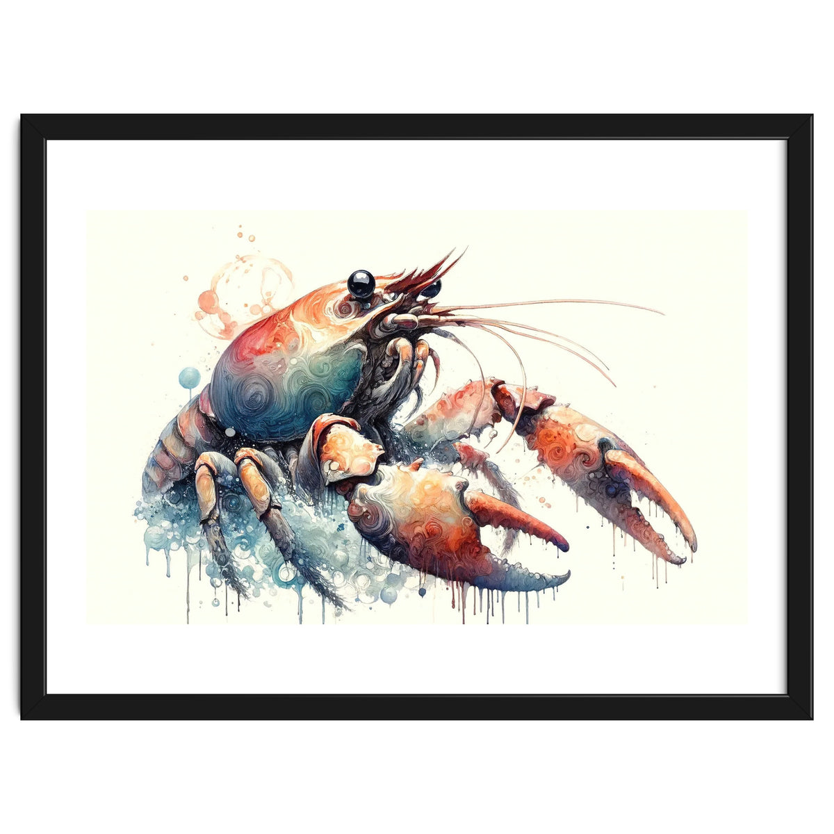 Colorful Lobster Watercolor