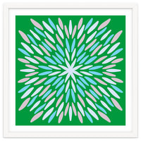 Petal Burst - green, blue, beige